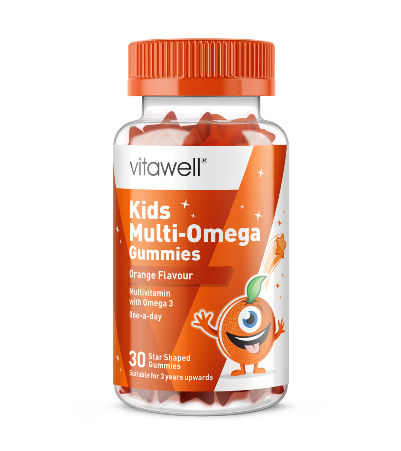 Vitawell Kids Multivitamin & Omega Orange Gummies