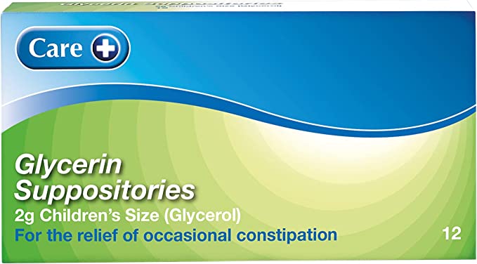 Care Children Constipation Relief Suppositories, Glycerin Suppositories - 12S (2g Glycerol), 155513