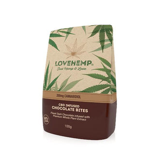 Love Hemp CBD Infused Dark Chocolate Bites 200mg 100g