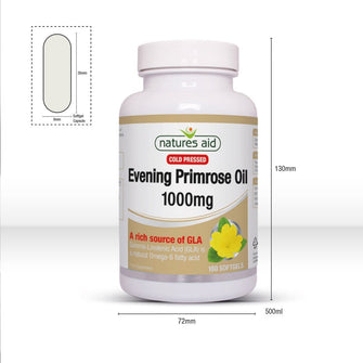Natures Aid Evening Primrose Oil 1000mg Cold Pressed - Pack of 90 Capsules