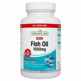 Natures Aid Fish Oil 1000mg Omega 3 - 240 Capsules